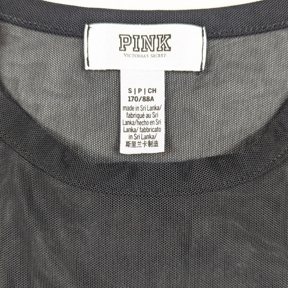 NWOT PINK Victoria's Secret Mesh Tee - Picture 5 of 13